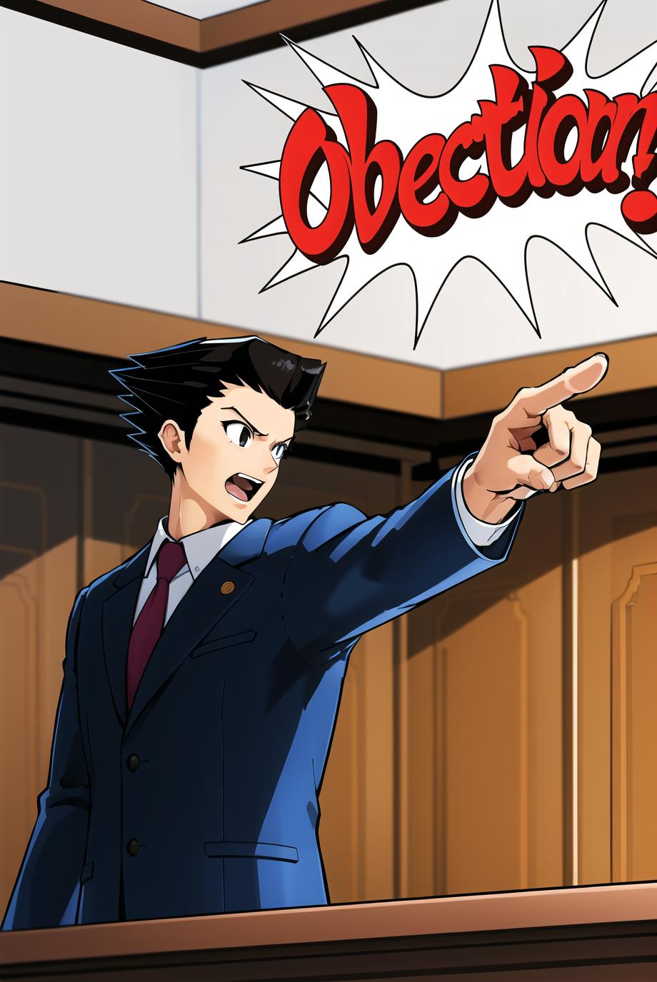 Objection! (Ace Attorney) LoRA image by Lykon