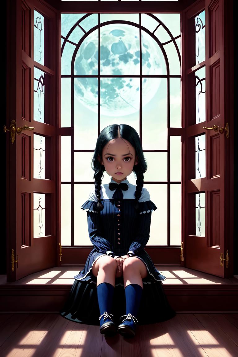 Wednesday Addams - Jenna Ortega (Netflix Series) image by Zovya