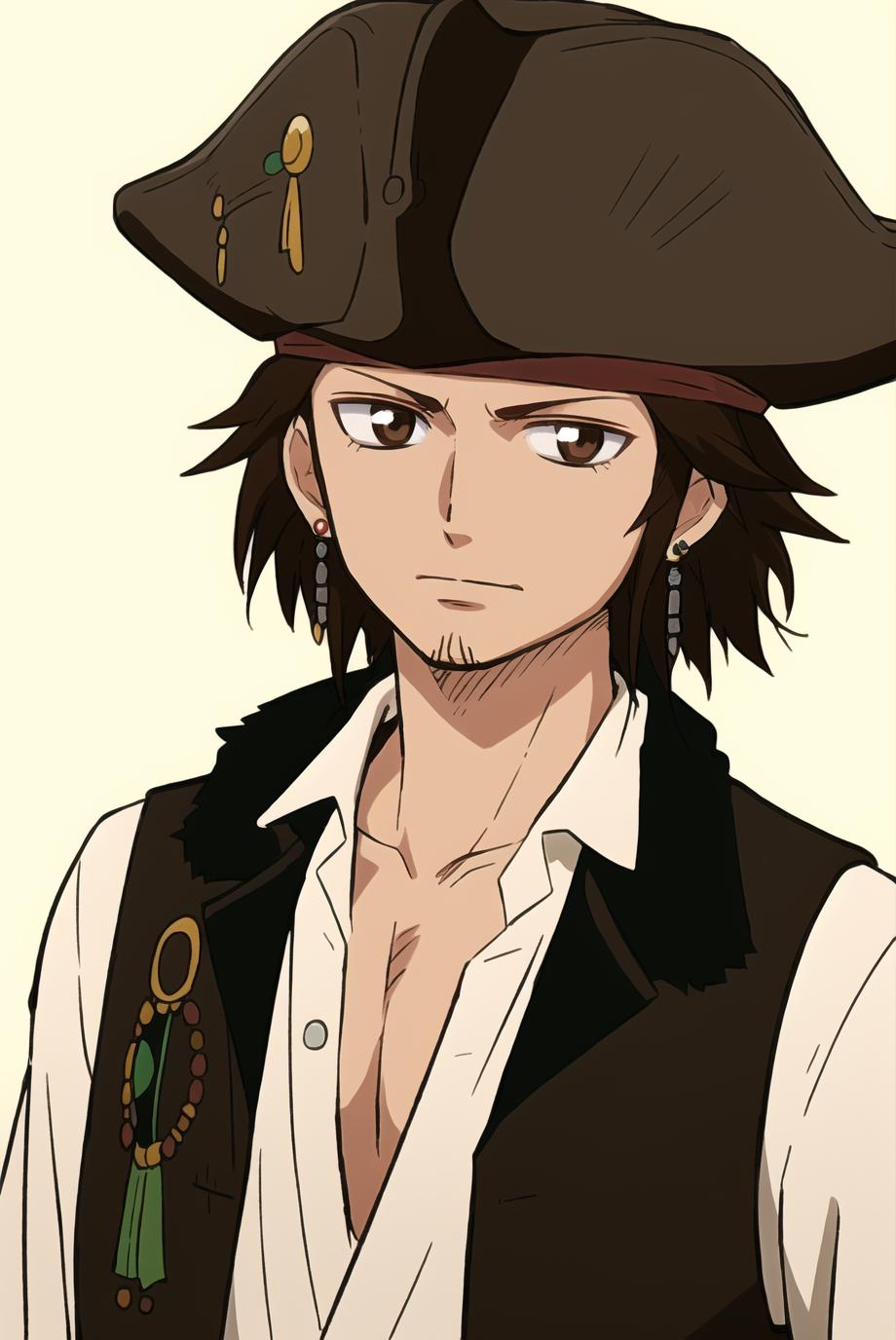 Jack Sparrow - Realistic + Anime - LoRA + Guide image by Lykon