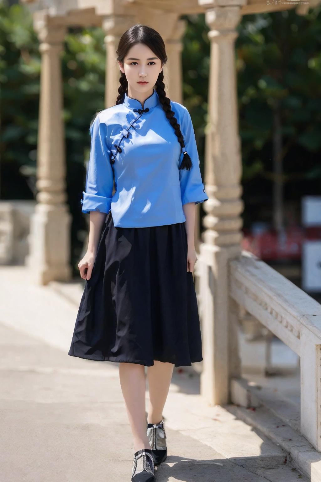 China Republican period female student uniform image by agger