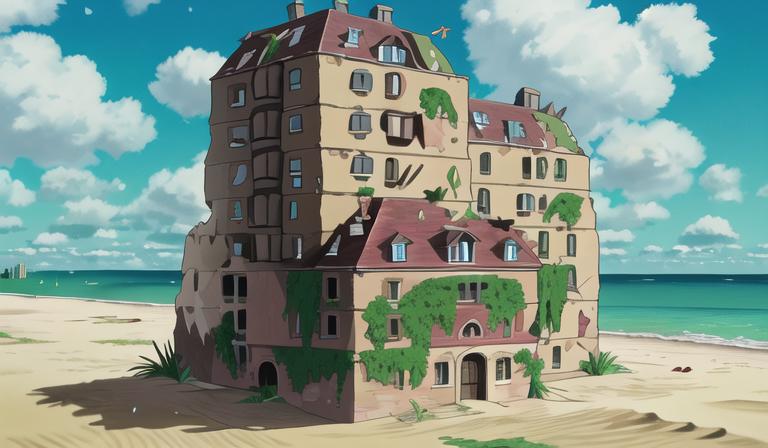 Howls Moving Castle , Interior / Scenery LoRA ( Ghibli Style ) v3 image by drstef2