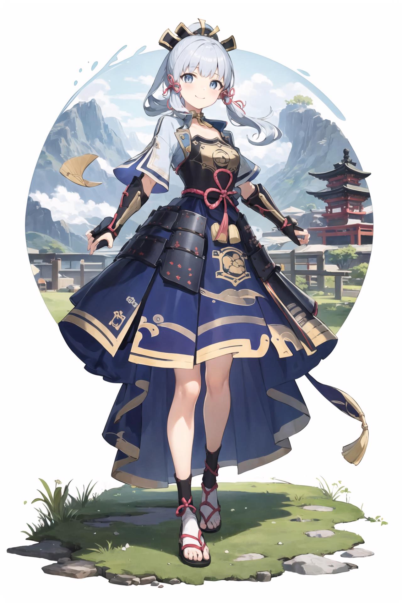 Standing Full Body with Background Style LoRA (带背景立绘/背景付き立ち絵) image by CyberAIchemist