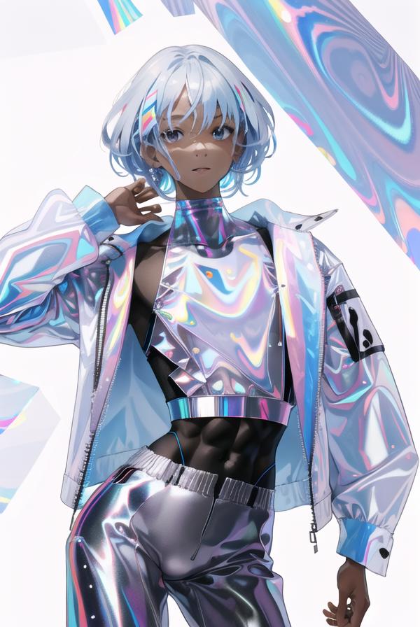 concept:holographic clothing 镭射服装 image by soneeeeeee