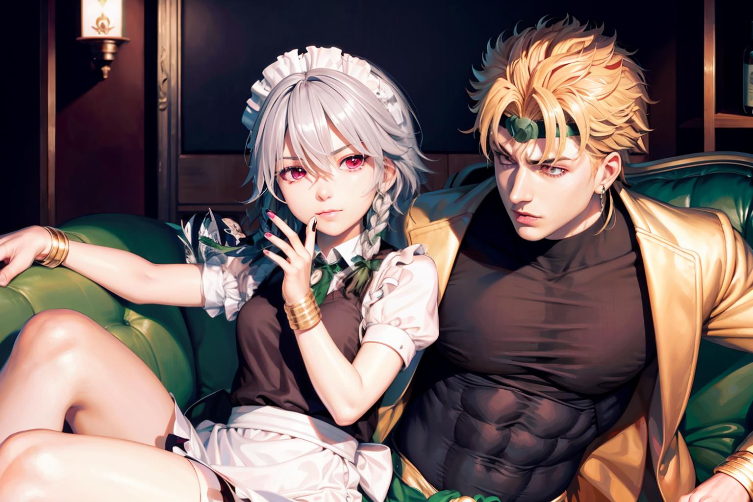 Izayoi Sakuya & Dio Brando | 十六夜咲夜 & 迪奥 image by kozue