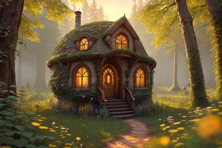 Better Hobbit House - fantasy cottage in the style of Lord of The Rings image by Peaksel