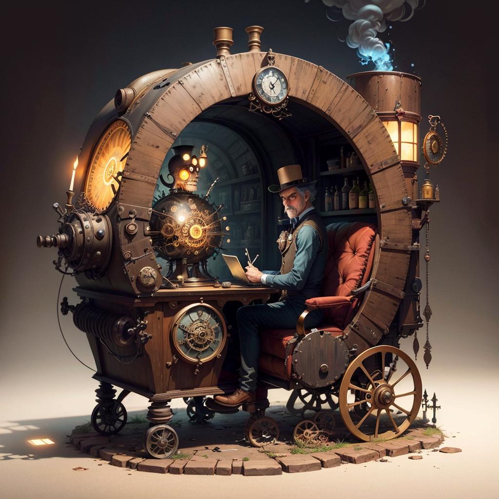 SteampunkAI [10MB] LoRA extraction image