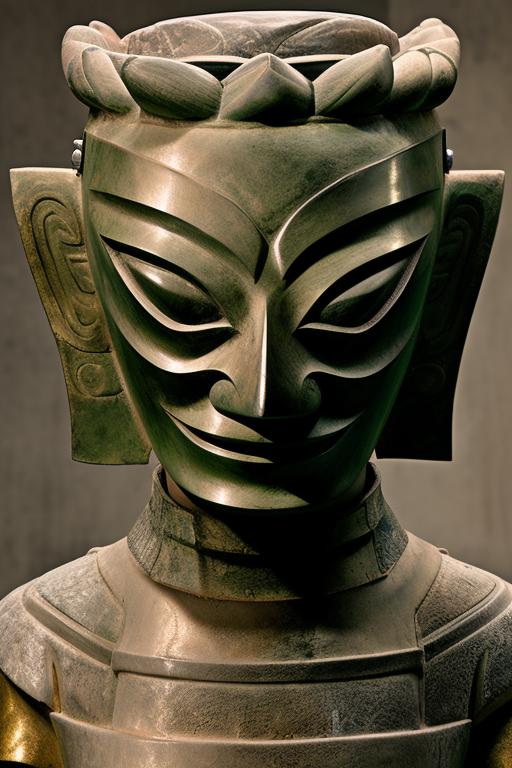 sanxingdui mask image by tigermomo