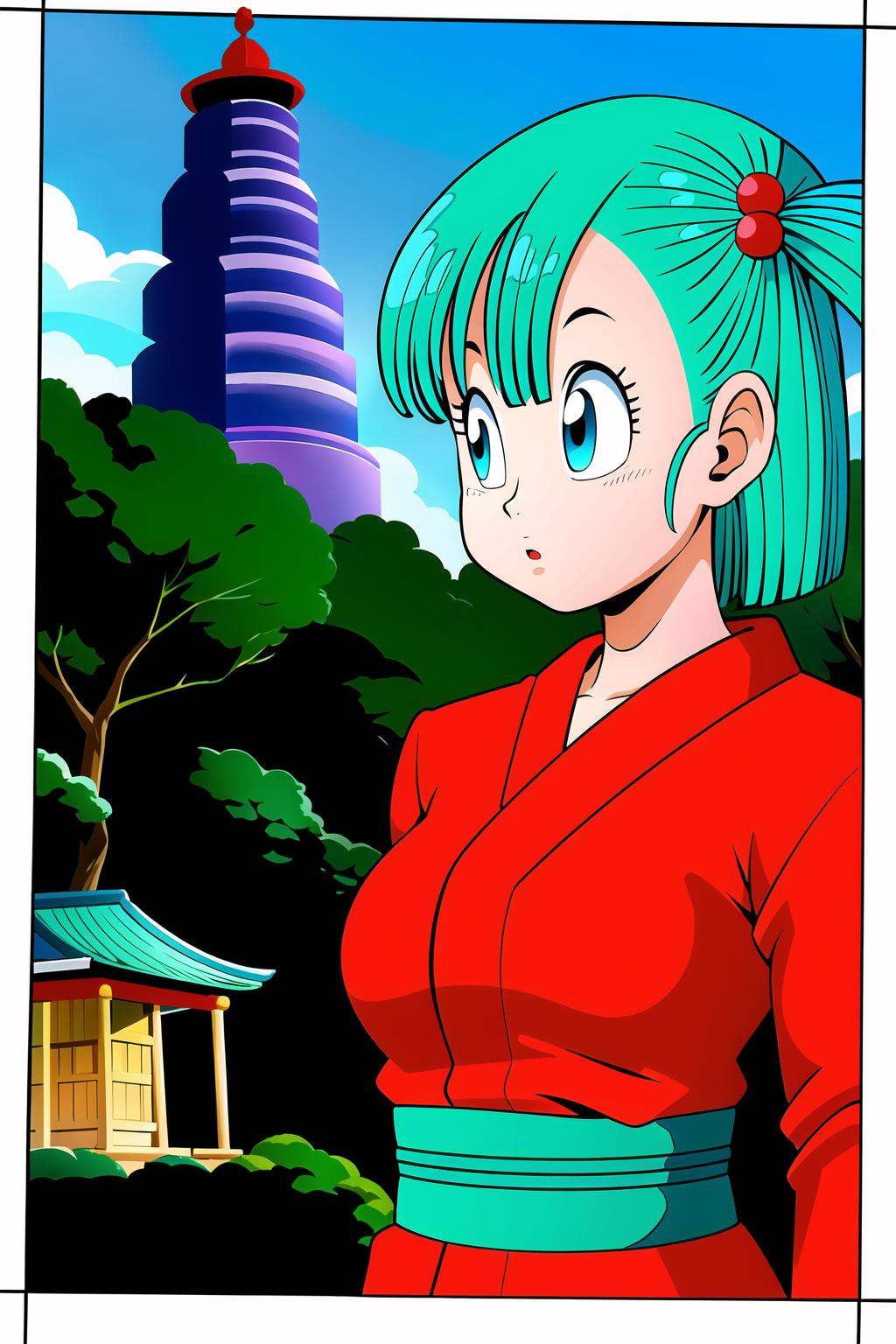 Young Bulma Brief - Dragon Ball | Character image by IndolentCat