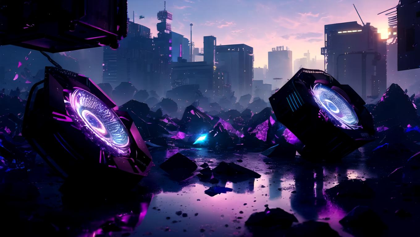 Neon Isometric (Landscape, Wallpapers) image by duskfallcrew