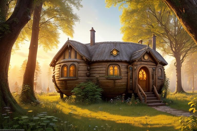 Better Hobbit House - fantasy cottage in the style of Lord of The Rings image by Peaksel