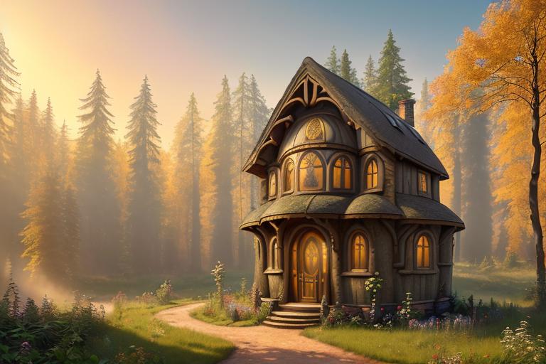 Better Hobbit House - fantasy cottage in the style of Lord of The Rings image by Peaksel