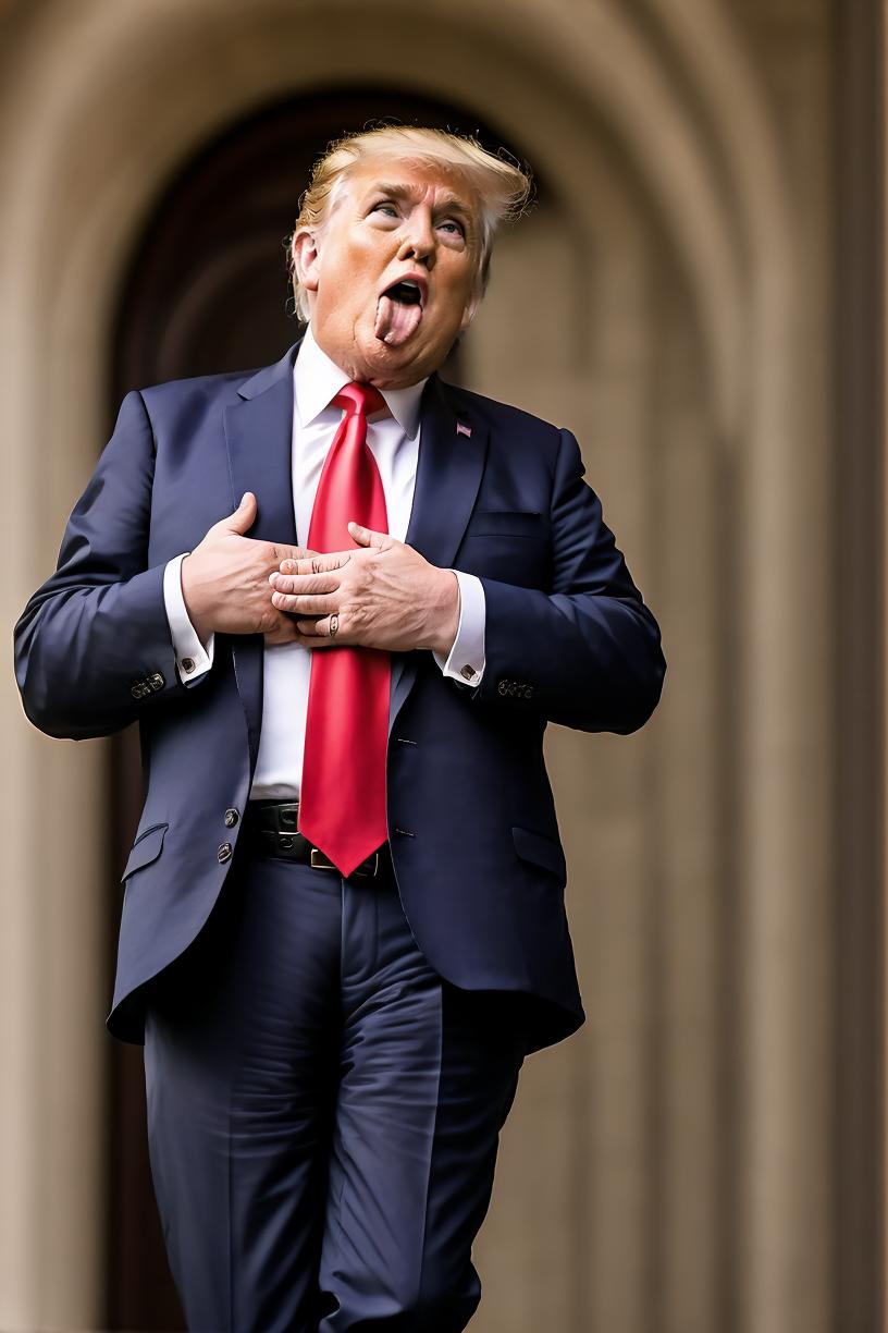 President Trump Sticking Tongue Out