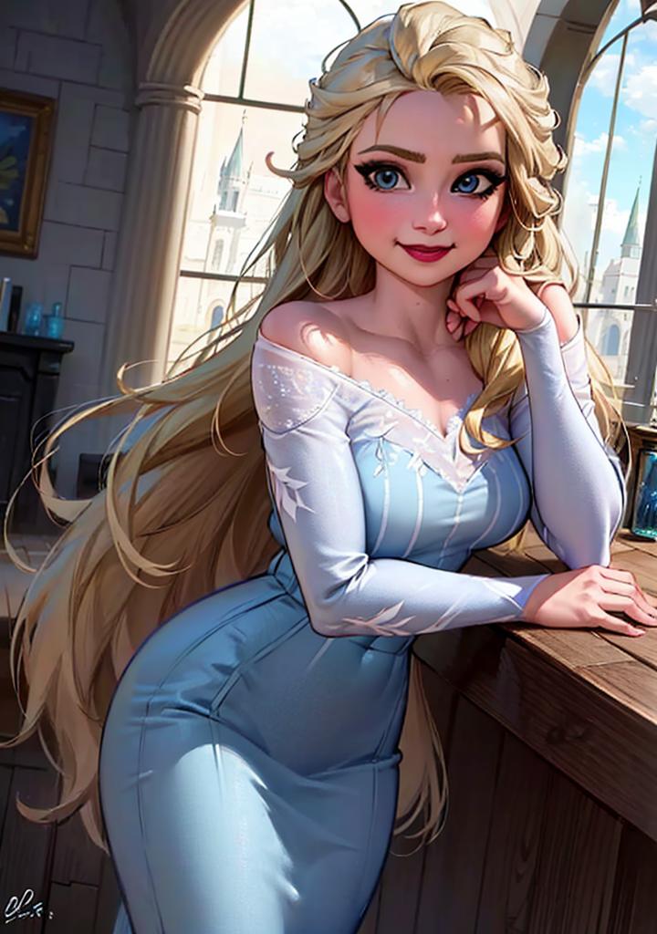 Elsa (Frozen) Disney Princess, by YeiyeiArt image by YeiYeiArt
