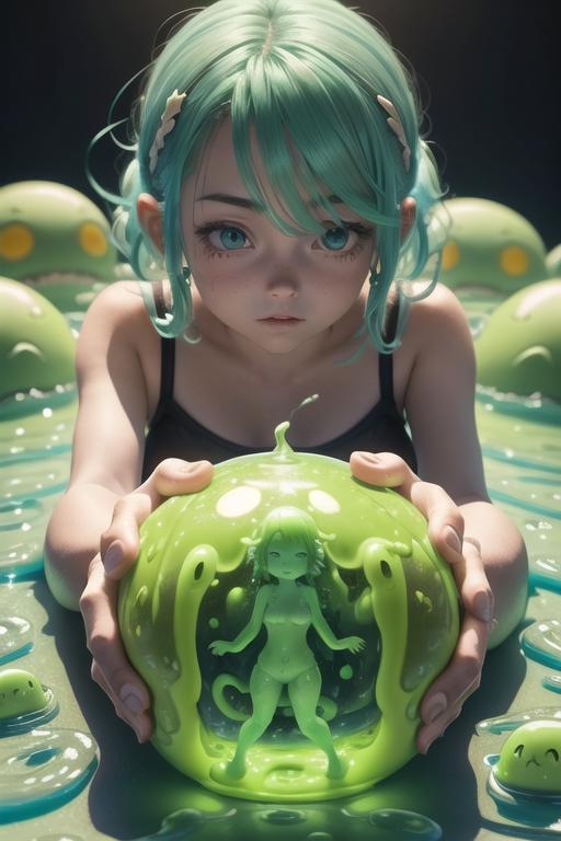 Colorful slime girl LoRA image by animekanno784