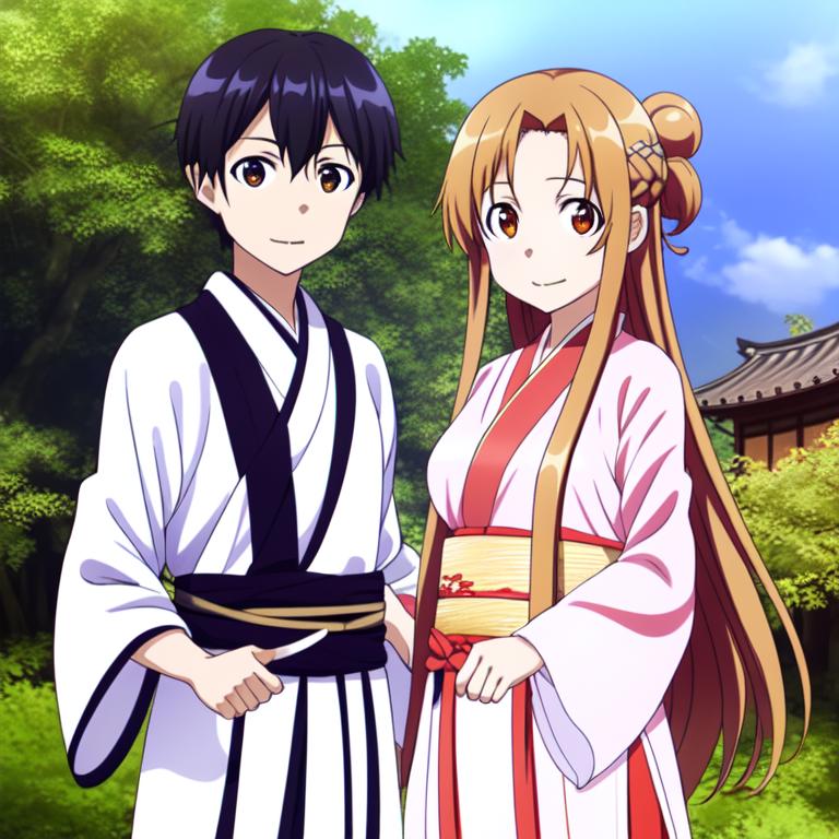 Asuna and Kirito image by arceus_