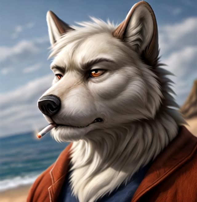Smoking Furry LoRA image by quentinwolf