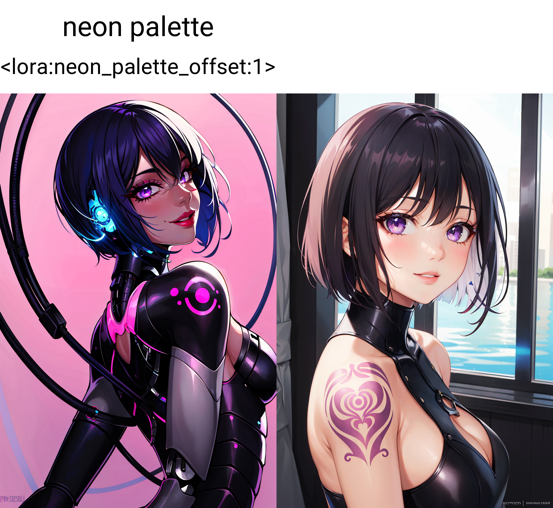 Neon Palette LoRA image by Lykon