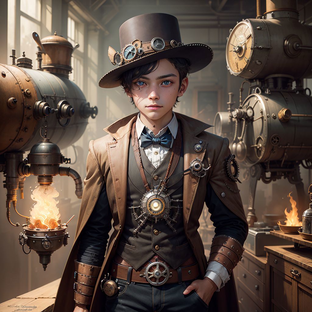 SteampunkAI [10MB] LoRA extraction image by arikui