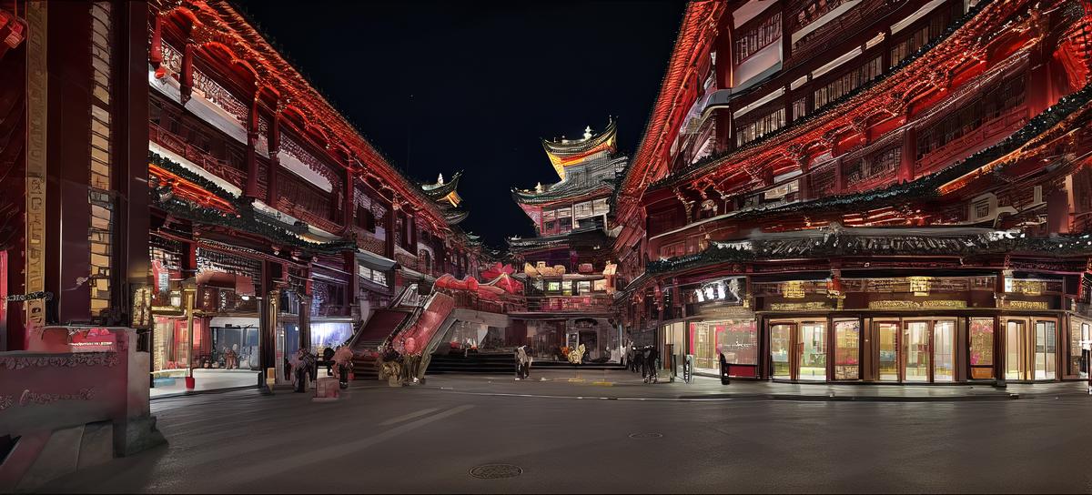 ChengHuang/上海城隍庙夜景 image by ArchiZHS_YQBen