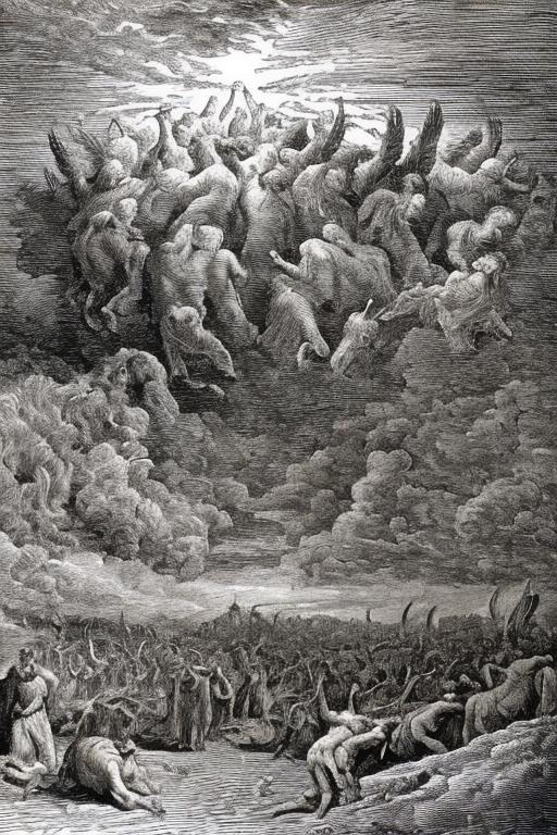 Gustave Doré illustration style image by crabeon