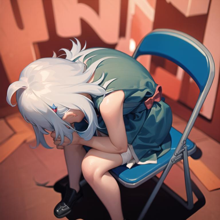 Shinji in a Chair | Meme image by Vikuta