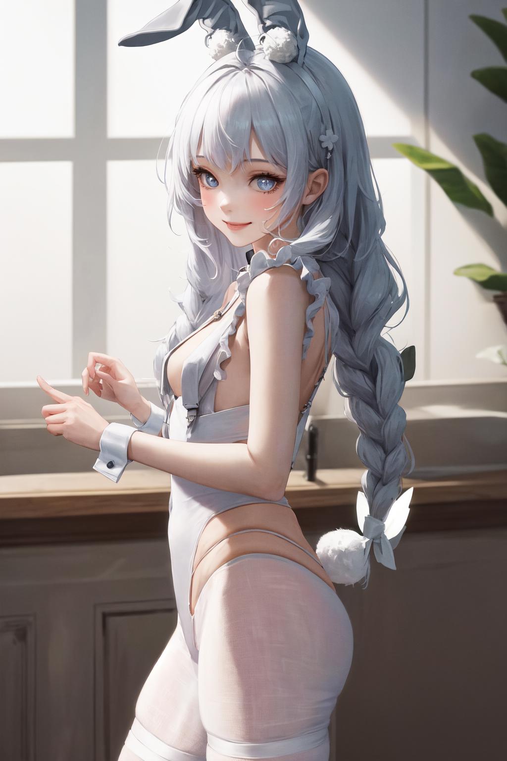 Le Malin Listless Lapin (Azur Lane) | ル・マラン 昼寝好きのラピヌ | 恶毒 懒懒的白兔（碧蓝航线） image by Akii