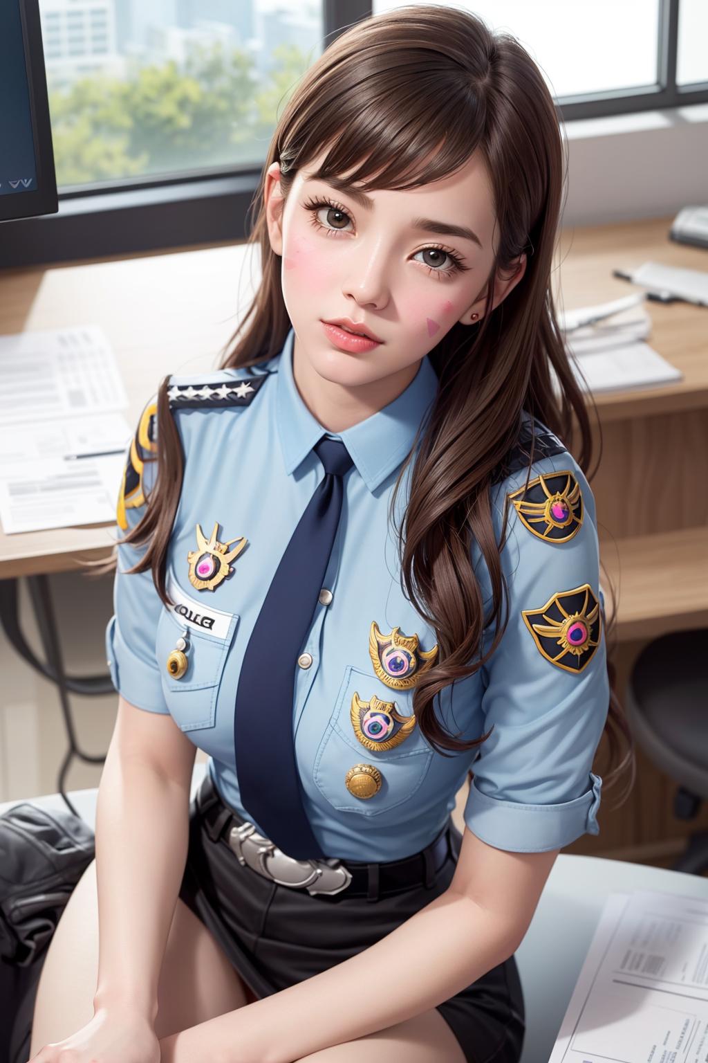Officer D.Va ( う-´)づ/̵͇̿̿/’̿’̿ ̿ ̿̿ ̿̿  (LoRA) image by joyy114