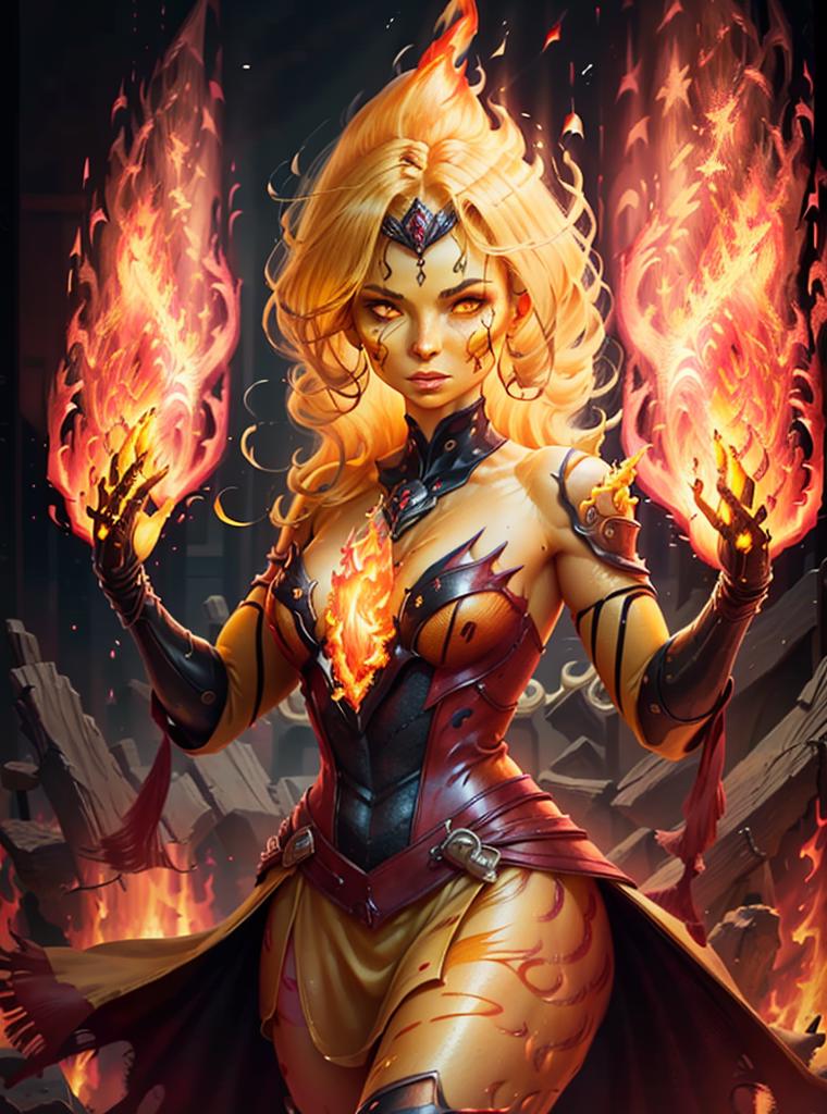 Fire/flare girls (element) by YeiyeiArt image by YeiYeiArt