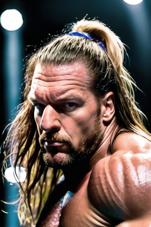Triple H (long hair) - Textual Inversion image by arkhaminsanity