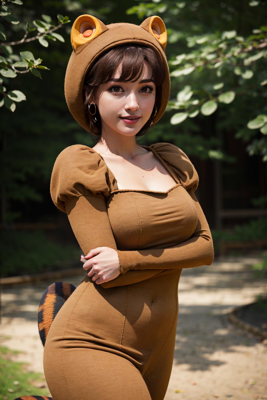 Tanooki Outfit | LoRA image by FallenIncursio