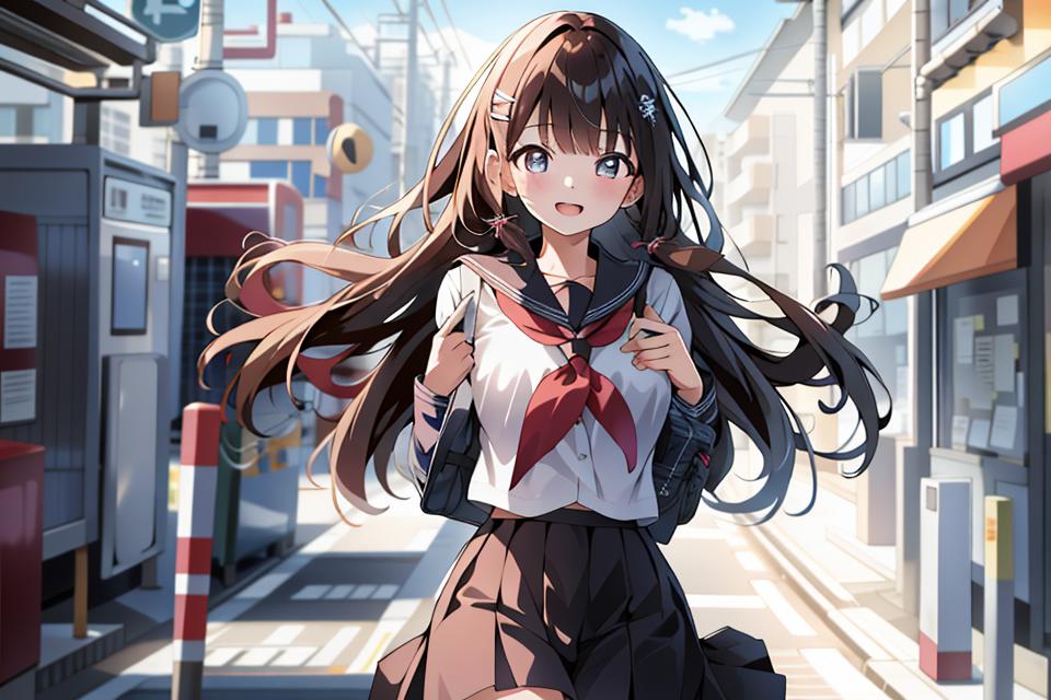 [anime]JP uniform girl smiling scene image by wwwadadad564