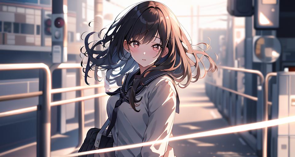 [anime]JP uniform girl smiling scene image by wwwadadad564