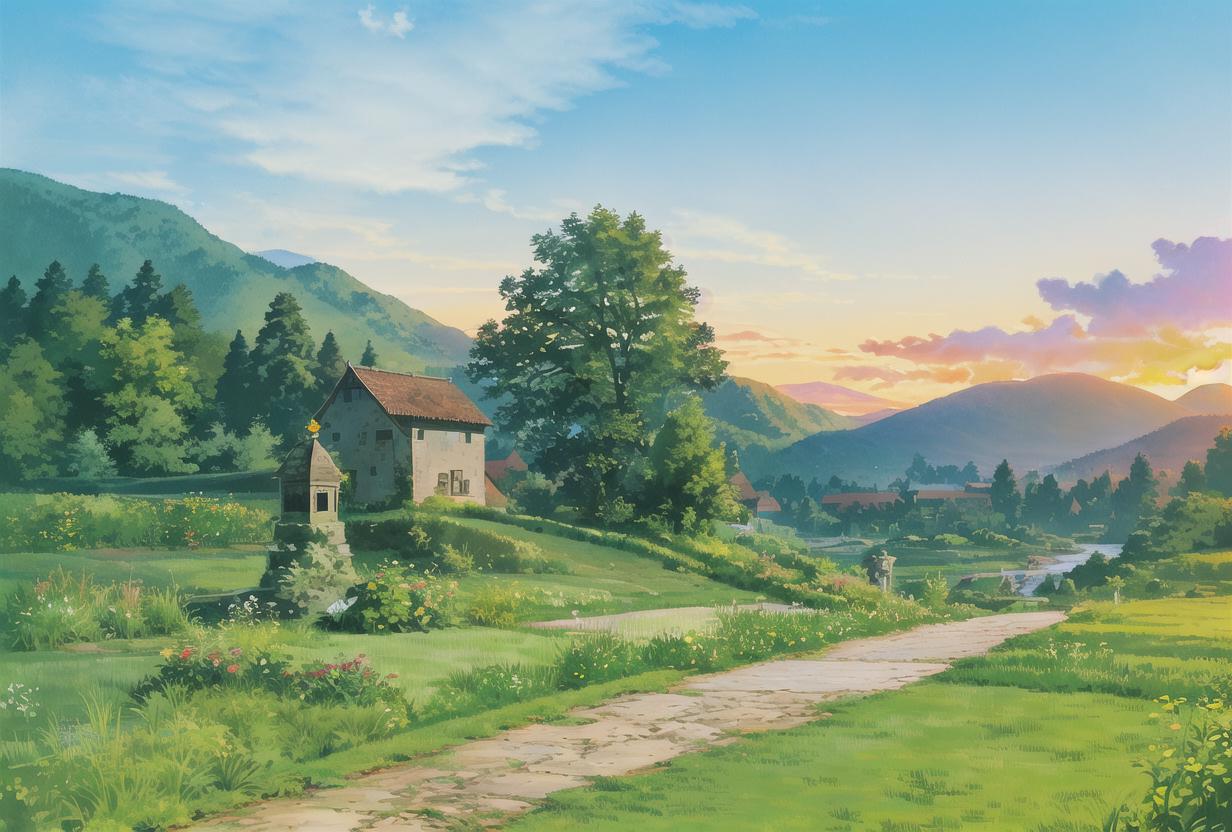 (Pyramid)_lora_Ghibli_Background image by Mccc