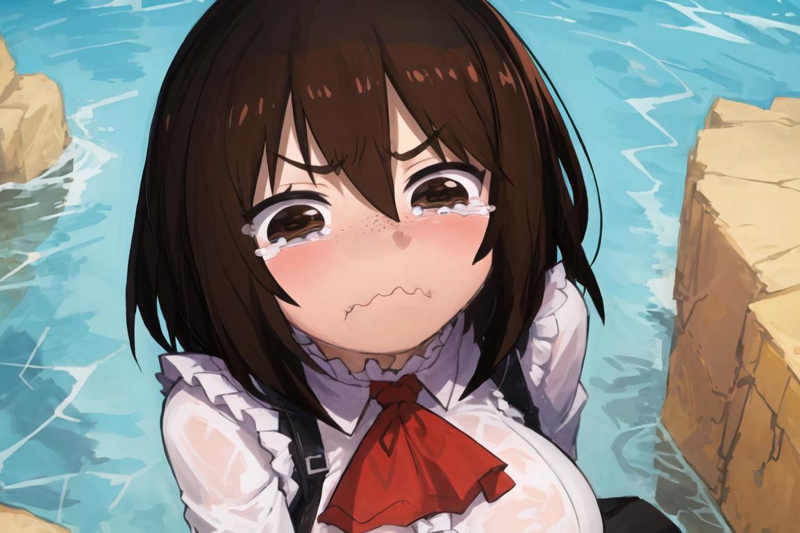Aqua crying/begging anime meme | Kono Subarashii Sekai ni Bakuen wo! | KonoSuba image by Poppet