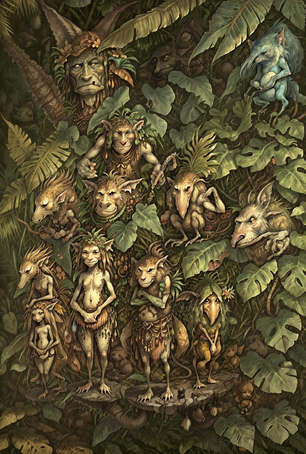 Faeries and forest creatures - Brian Froud style image by NostalgiaForever