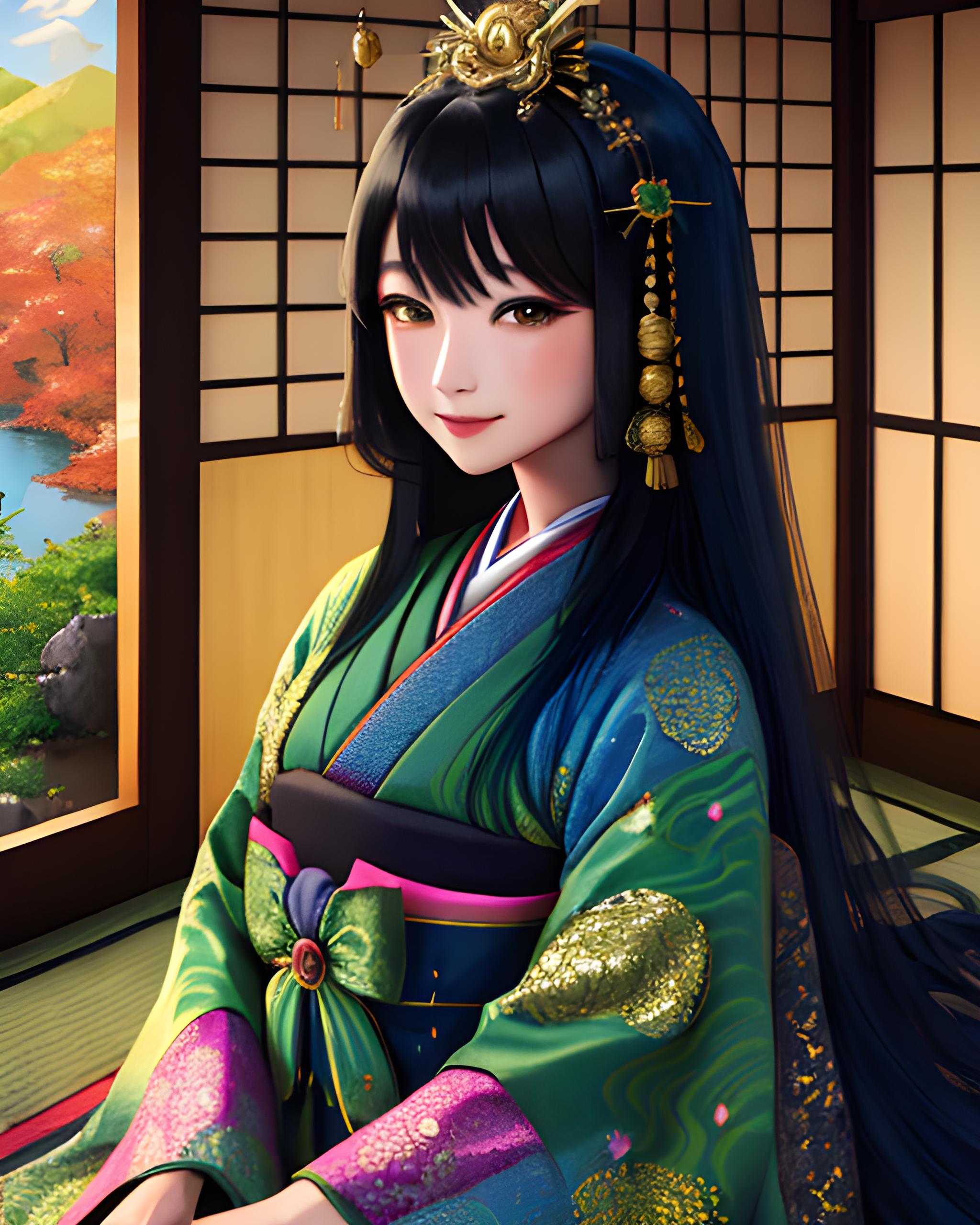Juunihitoe - 12 Layer Kimono from Heian Era Japan image by KimiKoro