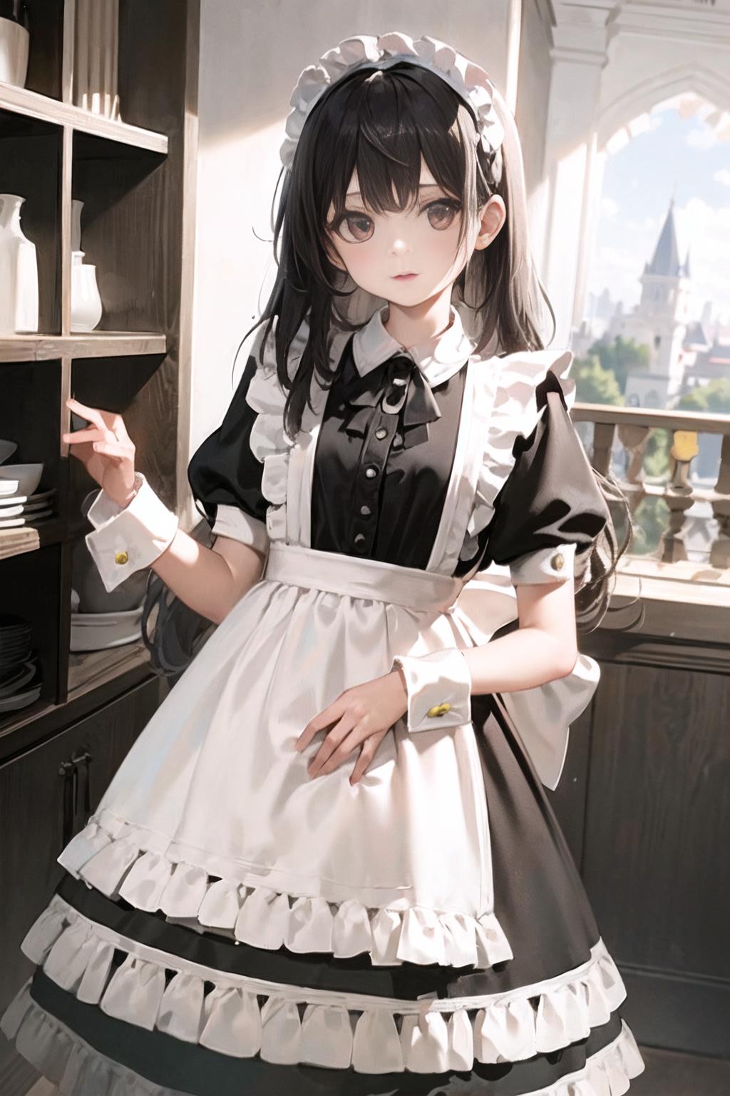 Maid costume | 女仆装 image by cyberAngel_